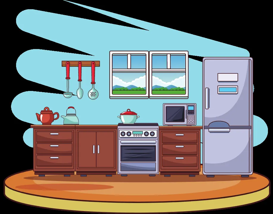 Appareils électroménagers dans une cuisine