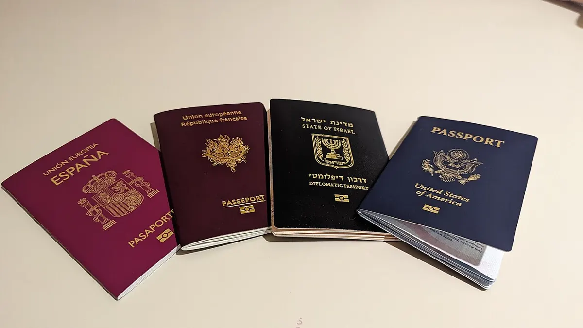 Passeport posé sur une carte