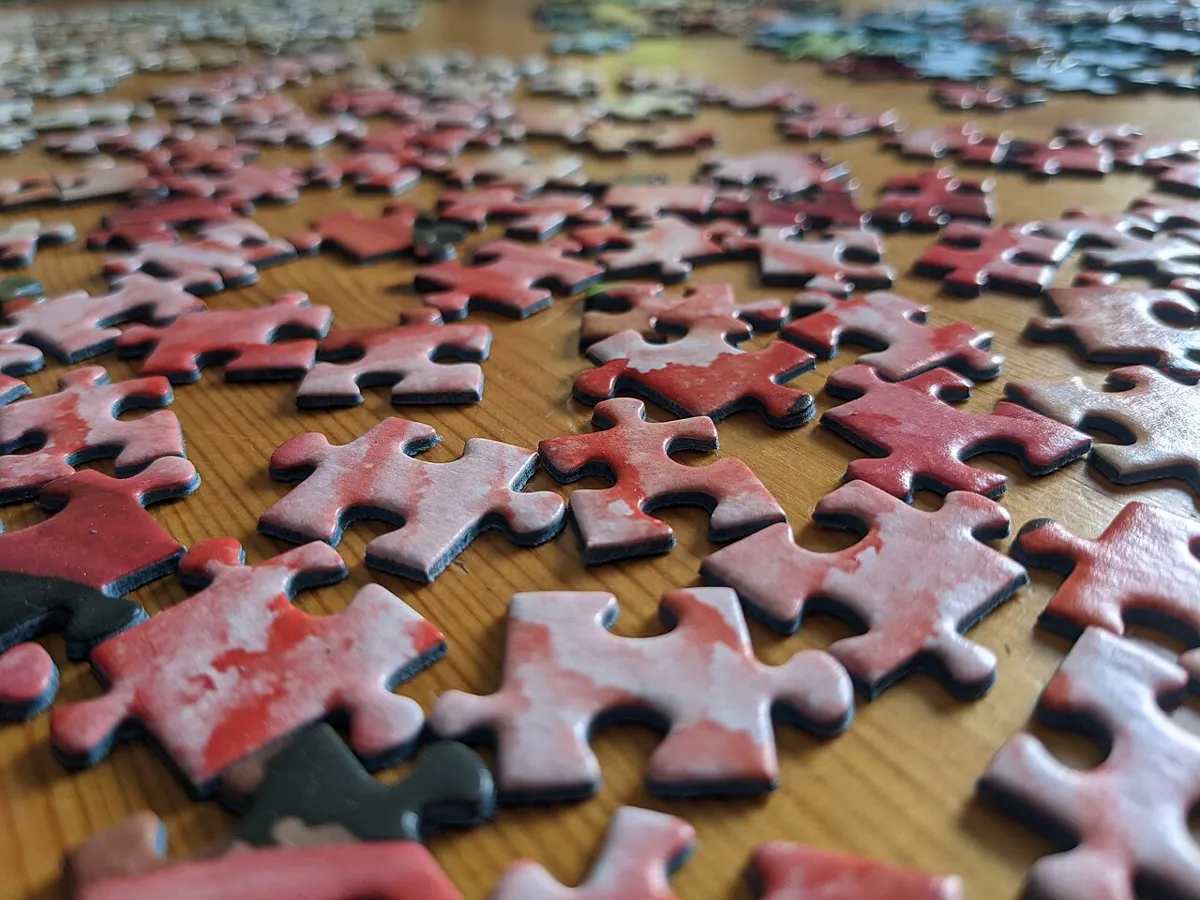 Pièces de puzzle assemblées