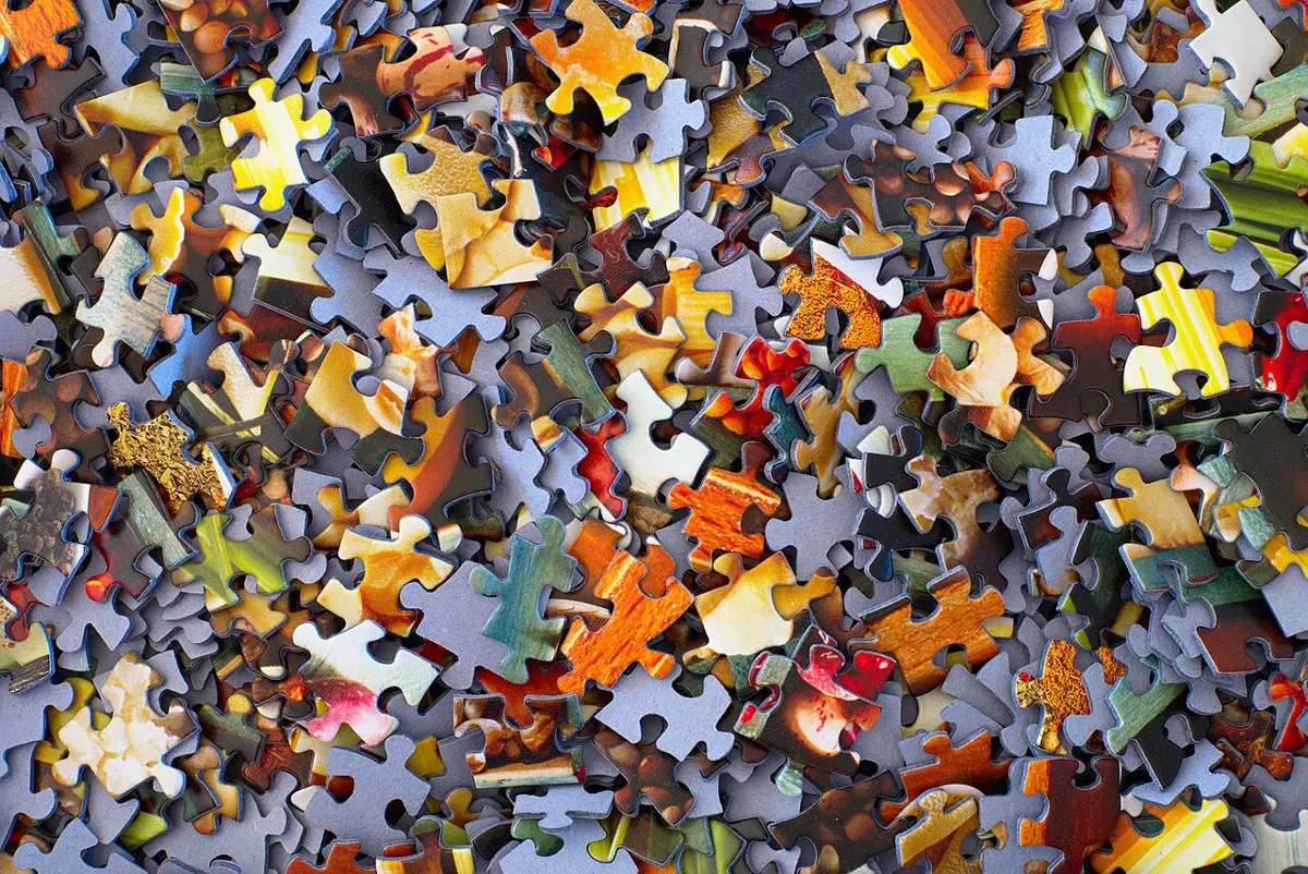 Pièces de puzzle assemblées